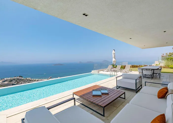 View Infinity Pool Sunset Over Greek Islands Private Concierge Breakfast Up To 10 Guests * بودروم