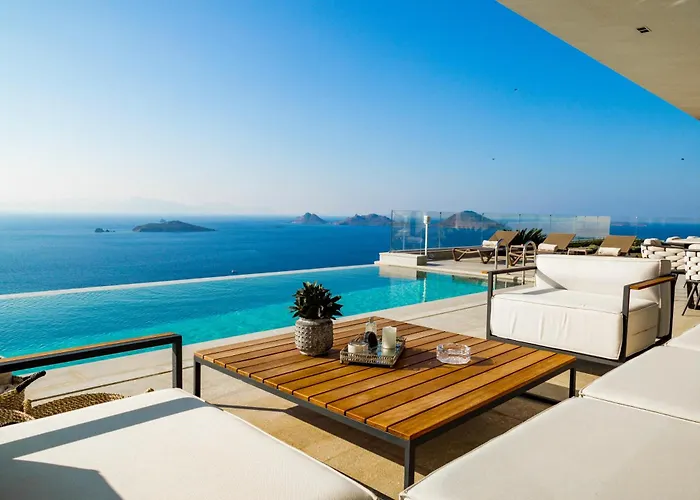View Infinity Pool Sunset Over Greek Islands Private Concierge Breakfast Up To 10 Guests Vilă *
