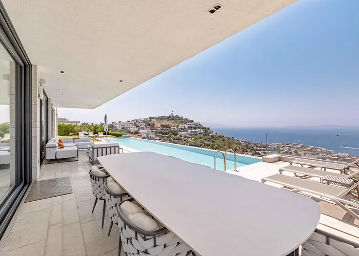 View Infinity Pool Sunset Over Greek Islands Private Concierge Breakfast Up To 10 Guests Vilă