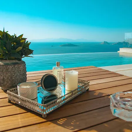 View Infinity Pool Sunset Over Greek Islands Private Concierge Breakfast Up To 10 Guests ボドルム