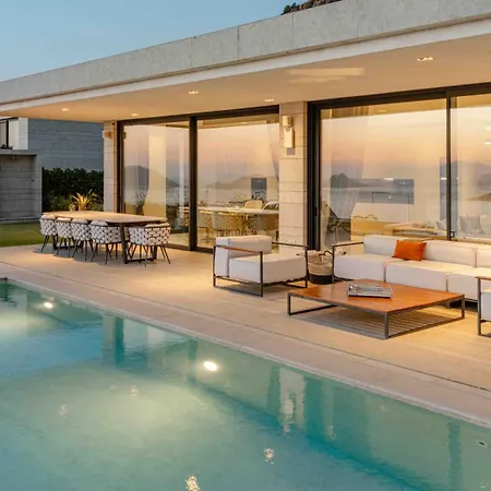 Villa View Infinity Pool Sunset Over Greek Islands Private Concierge Breakfast Up To 10 Guests
