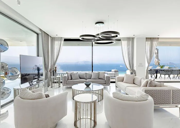 Vila View Infinity Pool Sunset Over Greek Islands Private Concierge Breakfast Up To 10 Guests *